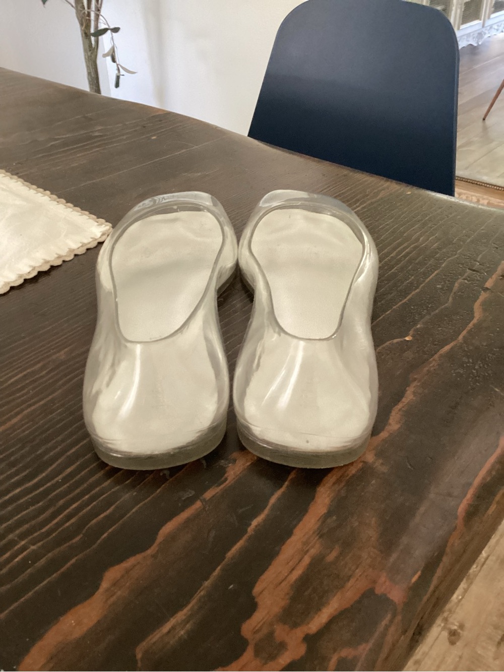 Jeffrey Campbell Clear Jelly Ballet Flats with White Insole - Picture 2 of 4
